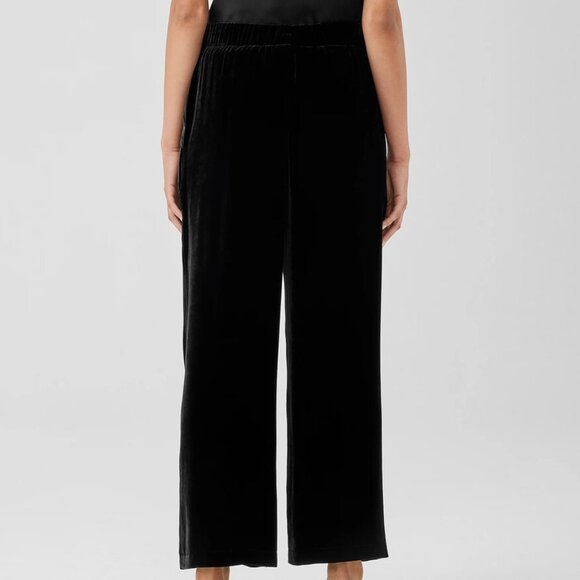 Eileen Fisher Wide Ankle Pant in Black Velvet Size XL NWT - Picture 2 of 5